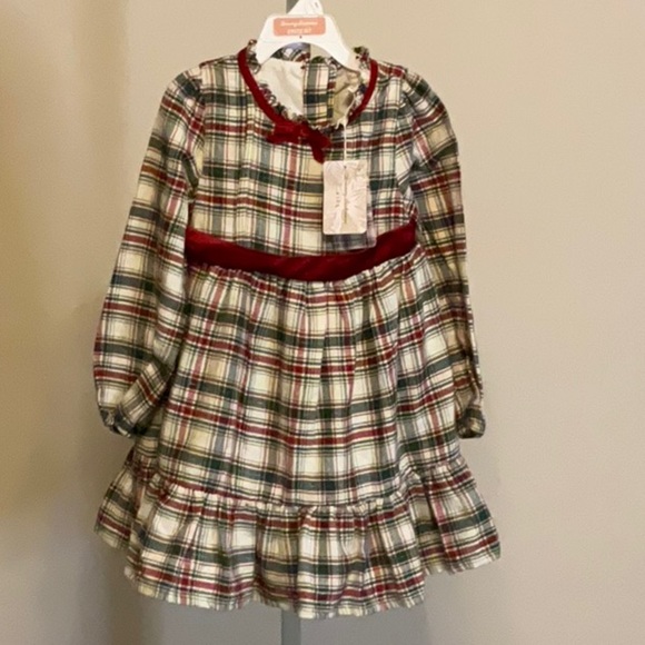 Tommy Bahama Kids Red and Green Plaid Dress - Picture 1 of 8